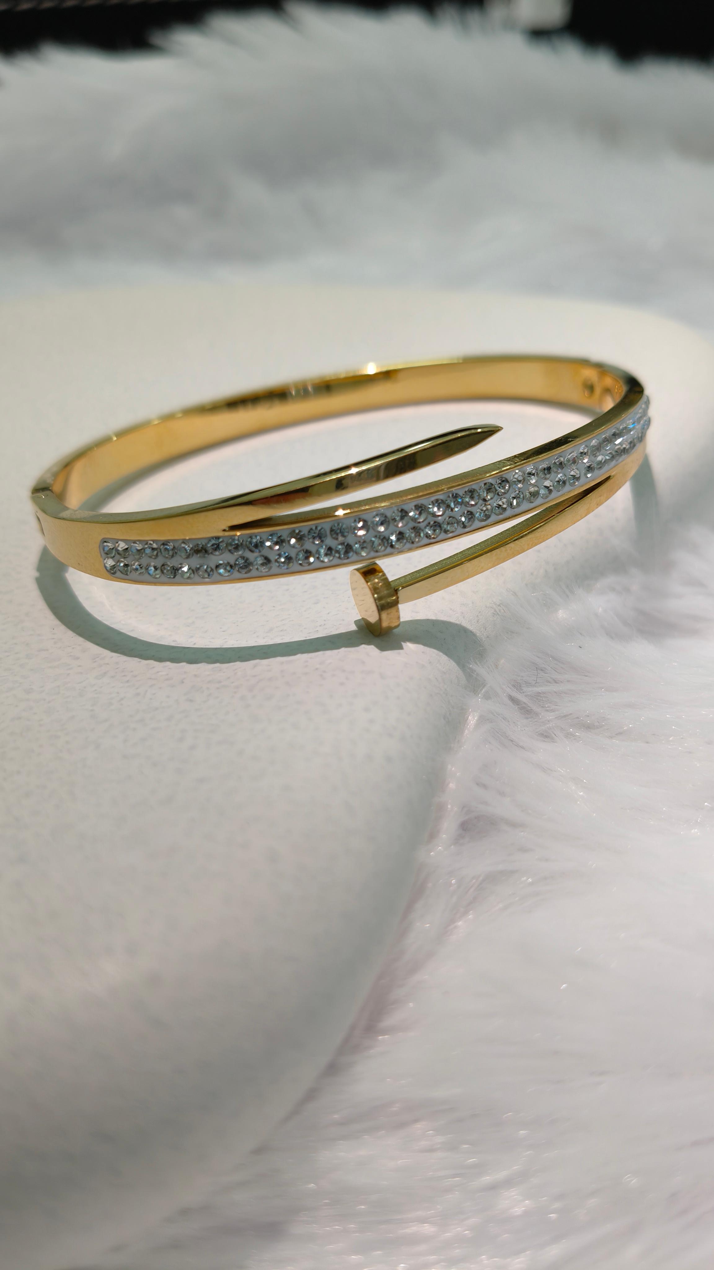 Diamond Nail Bracelet