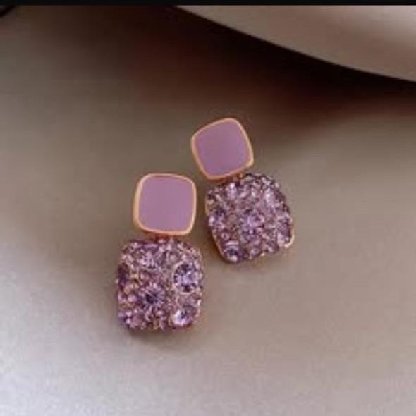 Lavender Drop Earrings