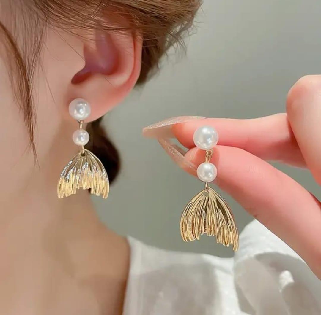 Pearl Fishtail Earrings