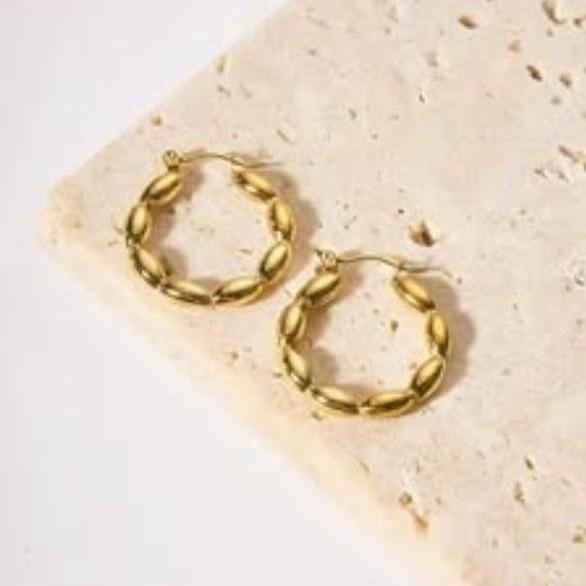 Pretty Gold Hoops