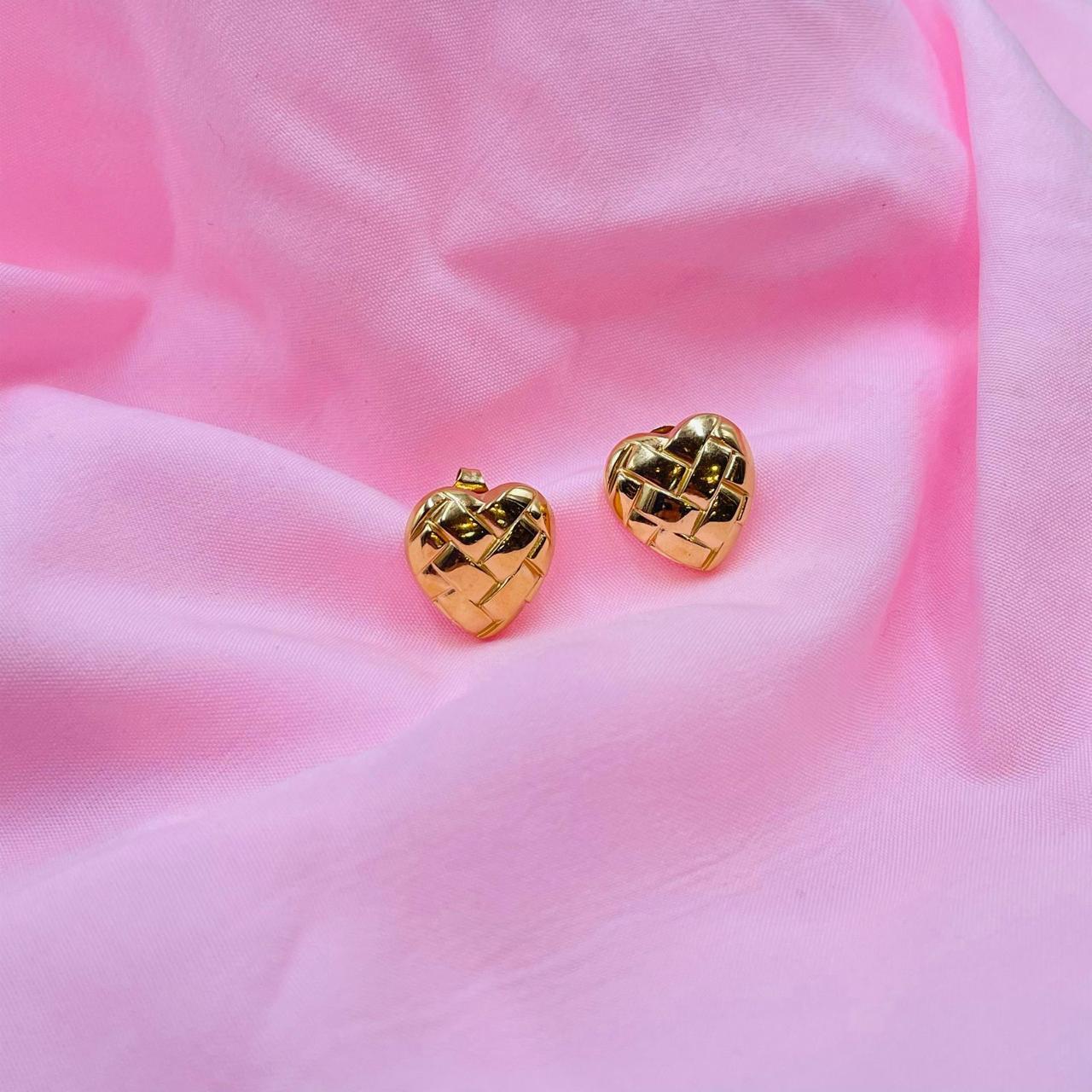 Woven Heart Studs
