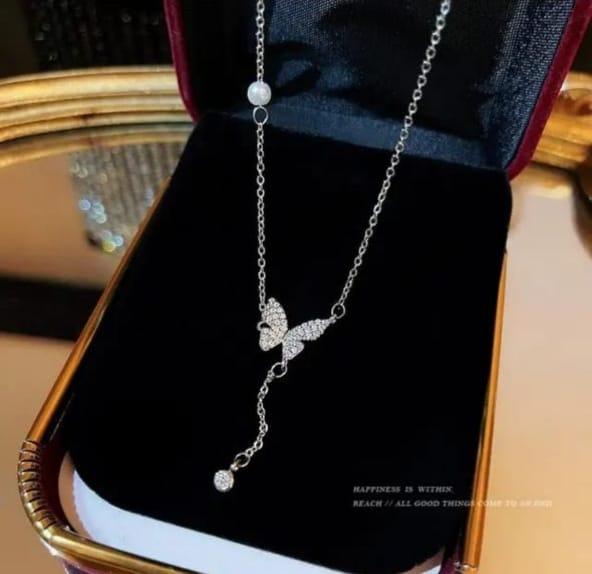 Butterfly Bloom Silver Pendant