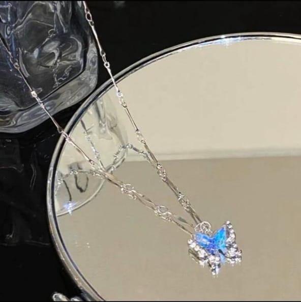 Cutesy Blue Butterfly Pendant