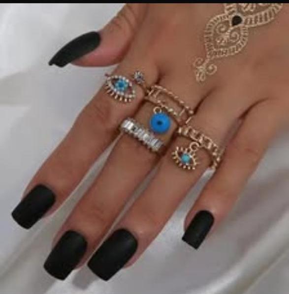Evil Eye Set of 4 Rings