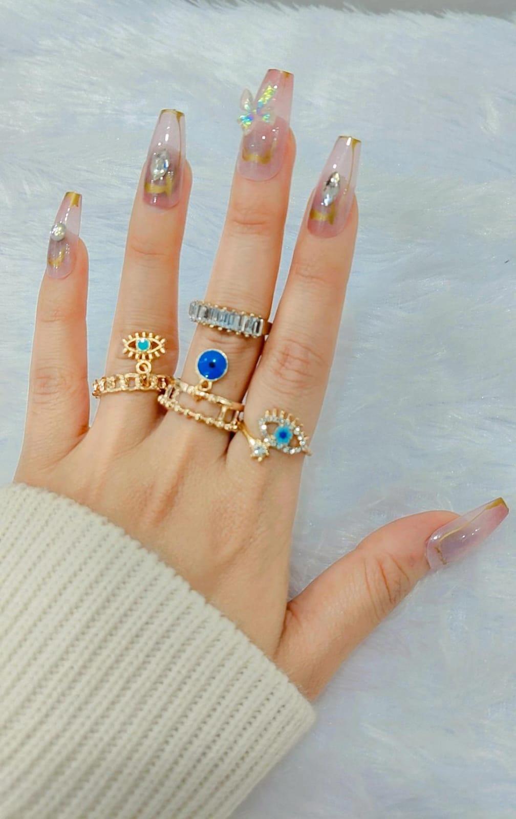 Evil Eye Set of 4 Rings - View 2