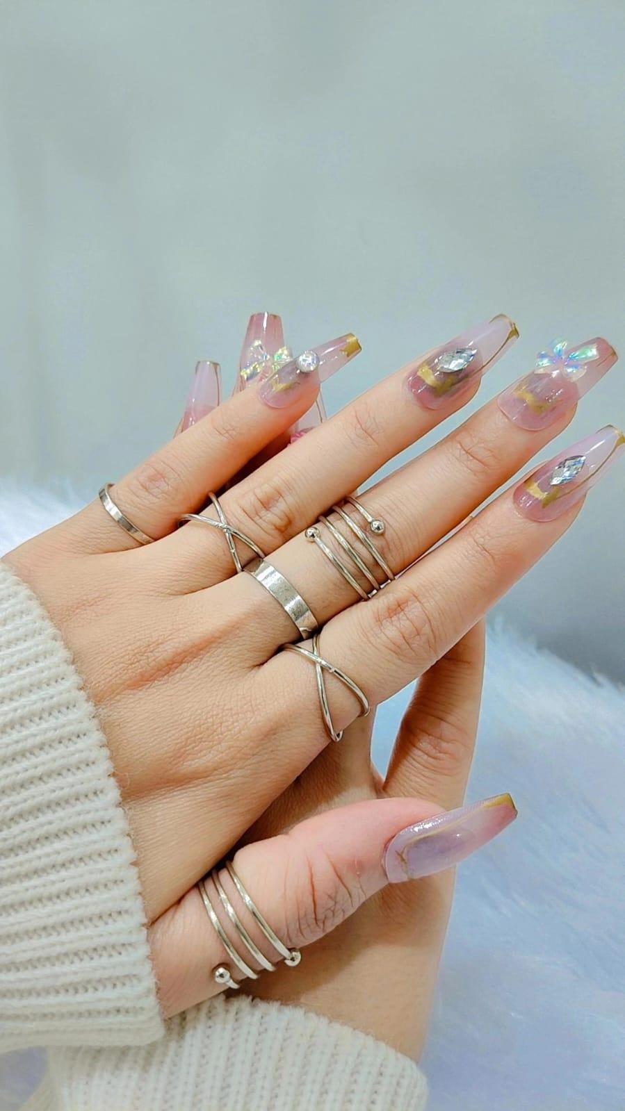 Silver Set of 4 Rings - View 4