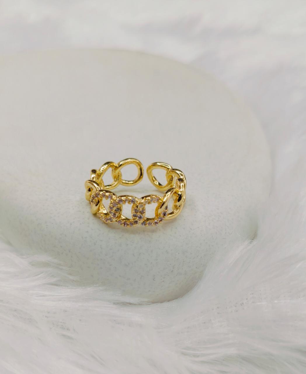 Studded Link Chain Ring