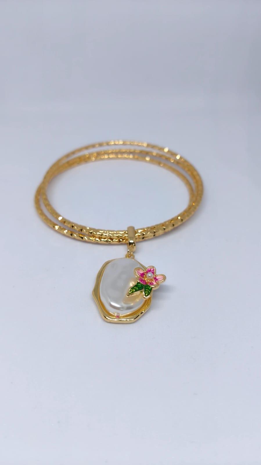 Lunar Flower Bangle