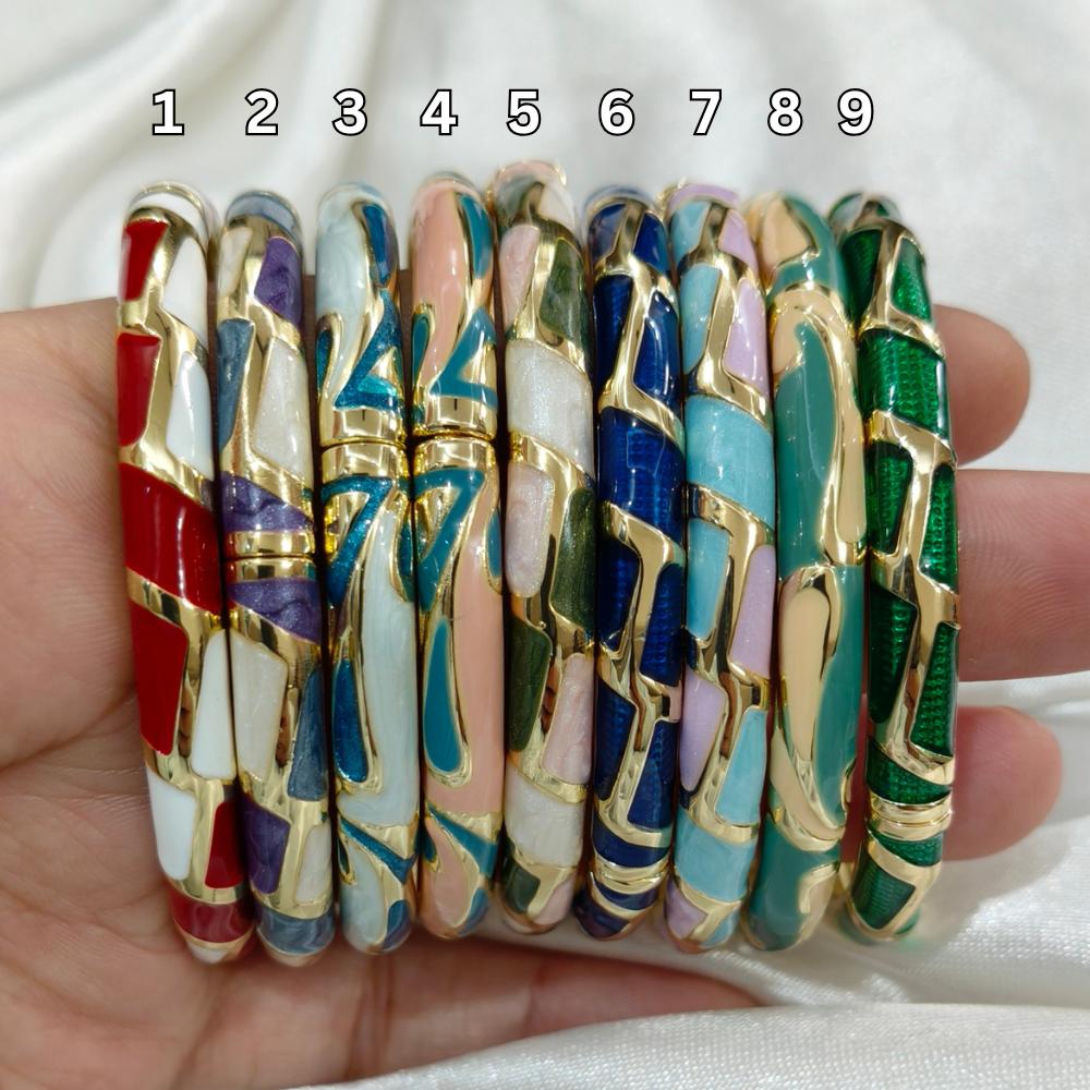 Gold-Cut Mosaic Bangles