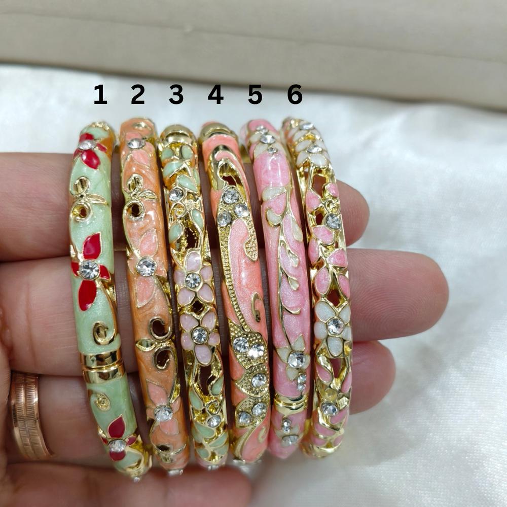 Floral Meenakari Bangles - View 2