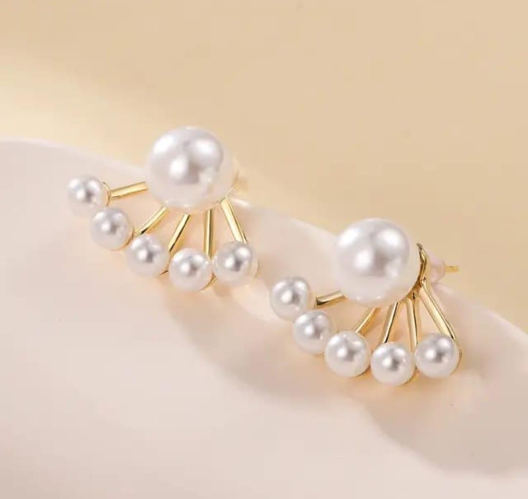Elegant Two in one Pearl Earrings