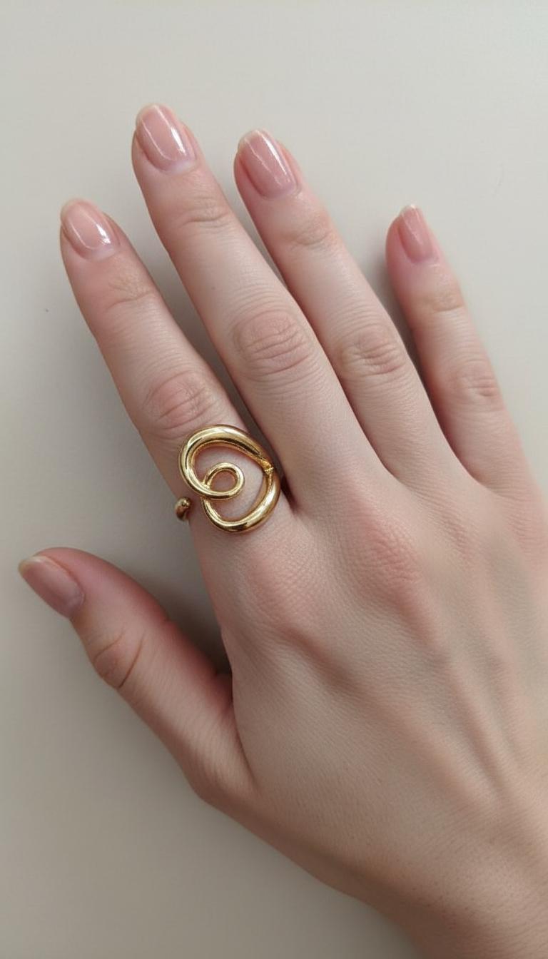 Double Spiral Gold Ring
