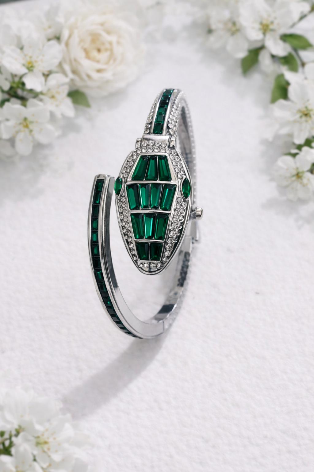 Snake Luxe Watch (Green)